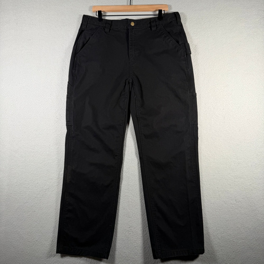 Brahma Mens Carpenter Pants 34x30 Black Soot Utility Workwear Straight Leg